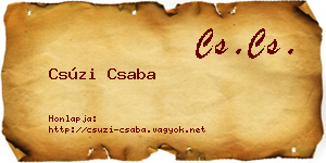 Csúzi Csaba névjegykártya